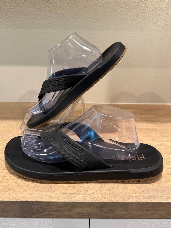 Flojos Other - Flojos Men's Flip Flops Sandals Black Brown Size 10 Like New